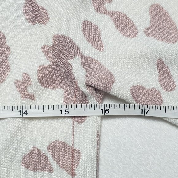 Daniel Rainn Cardigan Sweater Women Small Light Mauve White Abstract Flower Chic - Picture 8 of 16